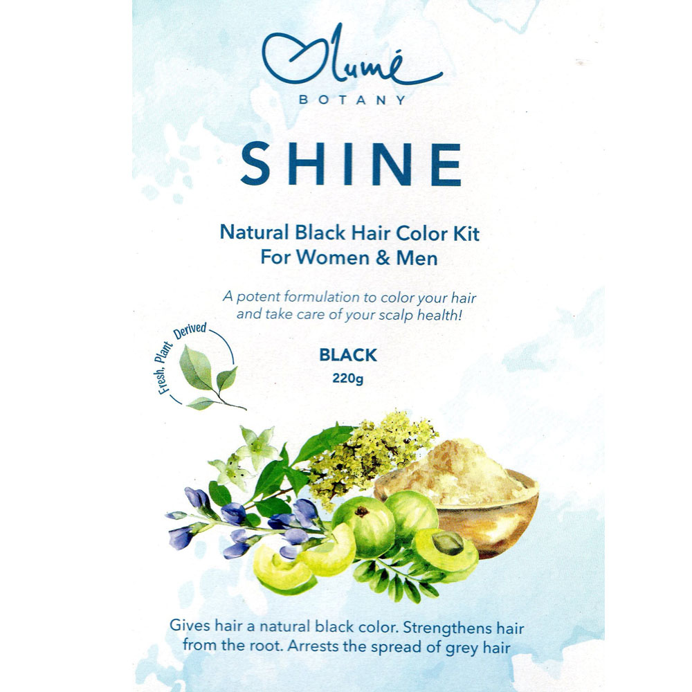 Olumé Shine Natural Black Hair Color Kit (220g)